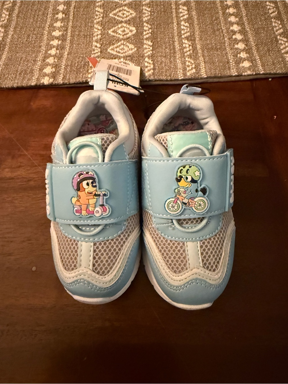 Bluey & Bingo Light Blue Kids Velcro Sneakers